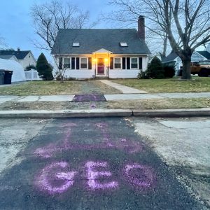 Home with Marker for Geothermal